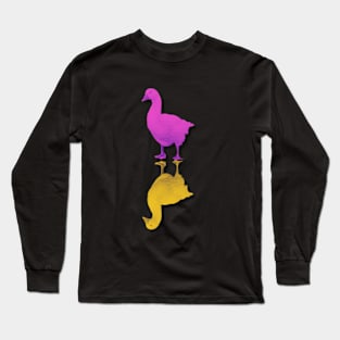 Reflecting goose pink and yellow pop colours Long Sleeve T-Shirt